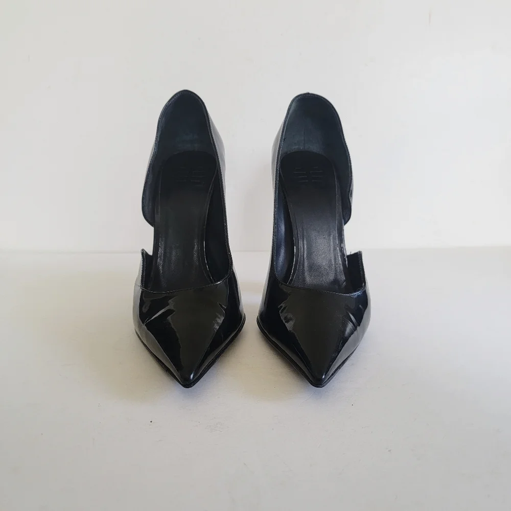 Givenchy D'orsay Black Patent Leather Pumps EU 36.5 US 6.5 Pointed Toe Designer - Picture 4 of 16